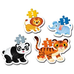 Пазл 4 в 1 Clementoni My First Puzzles Wild Animals (20810) - мініатюра 2