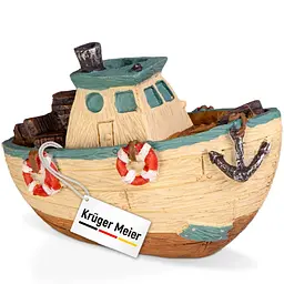 Декорація рибальський човен Kruger Meier Fishing Boat 11x6.5x7.5 см (1288) - мініатюра 4