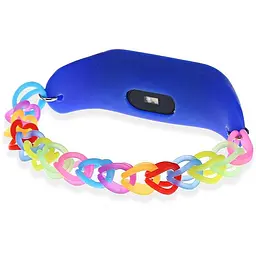 Ремінець Uwatch Fashion Rainbow Color Elastic Stretch Replacement Silicone Strap For Xiaomi Band 2 Blue - мініатюра 3