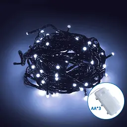 Гірлянда музична пряма холодне світло 10 м 100LED зелений дріт IP44