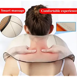Роликовий 4D масажер для всього тіла з підігрівом 220V 12V Massager of Neck Kneading - мініатюра 4