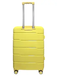 Валіза середня M+ з поліпропілену Milano bag 0305 84л Жовта - мініатюра 3