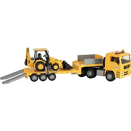 Набір іграшковий Bruder Тягач MAN TGA з екскаватором JCB Midi CX (01654) - мініатюра 2