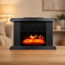 Тепловентилятор з технологією 3D-полум'я / Обігрівач Flame Heater з дистанційним керуванням