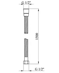 Шланг для душу Kroner KRM - C603 150 см (CV023620) - мініатюра 2