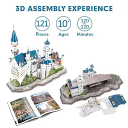 Пазл 3D CubicFun National Geographic Замок Нойшванштайн, 121 елемент (DS0990h) - мініатюра 5