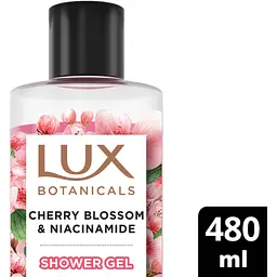 Гель для душу Lux Botanicals Цвіт вишні та ніацинамід 480 мл (8720181499814) - мініатюра 3