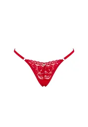 Трусики-стринги Obsessive Lacelove XL/XXL червоний - мініатюра 5