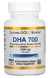 Омега-3 ДГК 700 мг 30 капсул "California Gold Nutrition"