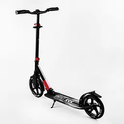 Самокат Best Scooter 57х14х88-98 см Чорно-червоний 000231598 - мініатюра 5