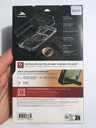 Чохол протиударний для iPhone 17 Pro (6.3") ZAGG Gear4 Rainier MagSafe KS Прозорий з підставкою Black аналог OtterBox - мініатюра 3