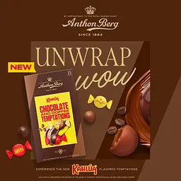 Шоколадні цукерки Anthon Berg Kahlua Chocolate And Coffee Temptations 15шт 173г - мініатюра 7