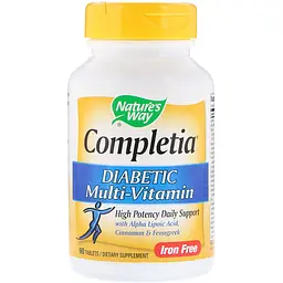 Мультивітаміни для діабетиків Nature's Way Diabetic Multi-Vitamin 90 таблеток - мініатюра 3