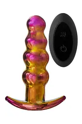 Анальна пробка із вібрацією скляна Dream Toys Glamour Glass