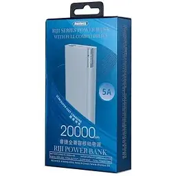 Зовнішній акумулятор Remax Riji 20000mAh QC 22.5W білий (RPP-108) RPP-108-wh - мініатюра 2