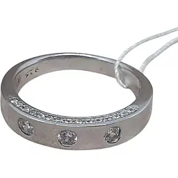 Срібне кільце TOP Silver з фіанітами. 9510160Б 18