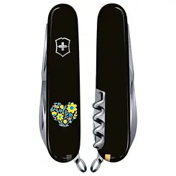 Ніж Victorinox Spartan Ukraine 91мм 12функ чорн Квіткове серце