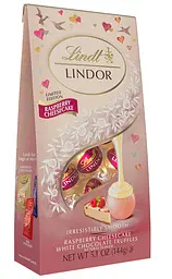 Шоколадні цукерки Lindt Lindor Raspberry Cheesecake White Chocolate Candy Truffles 145г - мініатюра 2