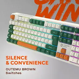 Клавіатура Canyon keyboard Shadder GKW-11 Mech RGB UK/US Wireless White (CND-SKBW11) - мініатюра 8