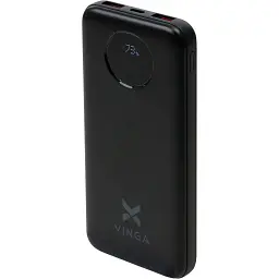 Батарея універсальна Vinga 10000 mAh 22.5W Display Black (VPBB1022)