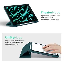 Чохол-книжка для планшета Lenovo Idea Tab Pro TB373FU, Smart Fold Pen, зелений, 12.7 дюймів, з екошкіри + TPU, з магнітною застібкою, підставкою, тримачем під стилус, протиударний, з функцією Wake/Sleep, ArmorStandart (ARM85078) - мініатюра 4