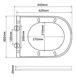 Унітаз підвісний Mixxus Premium Ellipse-0309-T1 530x360x350 мм система змиву Tornado 1.0 MP6655, Графит - мініатюра 2