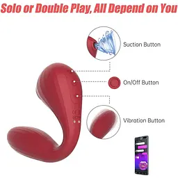 Вакуумний стимулятор Magic Motion Bobi Red - мініатюра 4