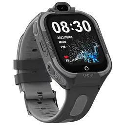 Дитячий смарт годинник Lemfo D6 з AMOLED дисплеєм, GPS трекером, 4G SIM-картою, HD відеодзвінками, Wi-Fi, кнопкою SOS, вологозахистом IP67 та робото до 5–7 днів Чорний - мініатюра 3