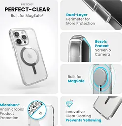 Оригінальний прозорий чохол для Iphone 15 Pro Speck Presidio Clear Case MagSafe протиударний 150559-3240 - мініатюра 8