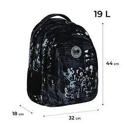 Рюкзак GoPack Teens 162L-4 Чорний (GO26-162L-4) - мініатюра 2