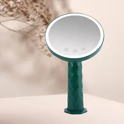 Дзеркало – нічник настільний з LED підсвіткою на акумуляторі 1200 mAh · Кругле дзеркало для макіяжу /17001 - мініатюра 5