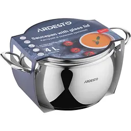 Каструля Ardesto Gemini Liguria зі скляною кришкою 4 л (AR4340GB) - мініатюра 4