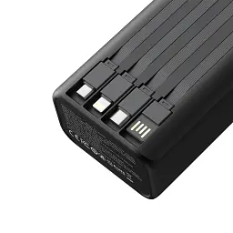 Батарея універсальна XO 30000mAh, PD/20W, QC/22,5W, Lamp, black (XO-PR285) - мініатюра 5