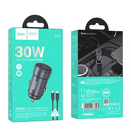 Автомобільний зарядний пристрій HOCO Z57 Glorious single-port PD30W - мініатюра 2