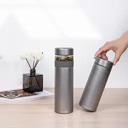 Заварювальний термос із титану Fun Home Funjia Titanium Smart Cup 520ml FJ-TA003 Grey - мініатюра 6