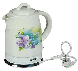 Керамічний електрочайник A-Plus AP-2146 чайник дисковий 1.8 л 2200 Вт