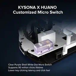 Ігрова бездротова мишка KYSONA M511 / Сенсор PAW3395 / 26000 DPI / White - мініатюра 4