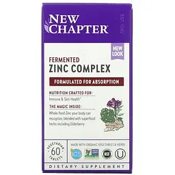 Харчовий комплекс з цинком New Chapter Zinc Complex 60 таблеток - мініатюра 2