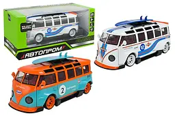 Іграшковий мікроавтобус металевий Volkswagen T1 Bus 1:32 Автопром світлозвукові ефекти AP74242, 2 кольори