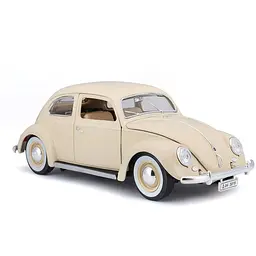 Автомодель Bburago Volkswagen Kafer Beetle 1955, 1:18 бежева (18-12029 CM) - мініатюра 3