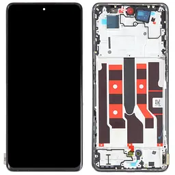 Дисплей Oppo Reno 8 5G чорний, Amoled, оригінал PRC, з рамкою