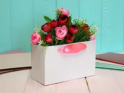 Коробка для квітів УПАКОВКИН 16*10*7см Білий