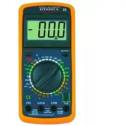 Мультиметр Digital DT-9207 A+ кліщі струмовимірювальні портативний тестер жовтий/чорний - мініатюра 2
