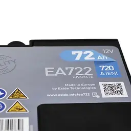 Акумулятор автомобільний EXIDE PREMIUM 72A (EA722) - мініатюра 2