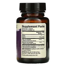 Лютеїн з зеаксантином Dr. Mercola Lutein with Zeaxanthin, 30 капсул для підтримки очей - мініатюра 2