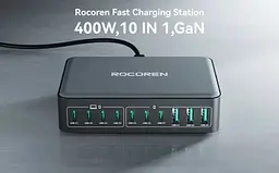 Хаб-адаптер живлення Rocoren 400w GaN3 - мініатюра 2