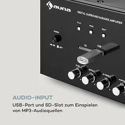Підсилювач цифровий Auna AMP-218 BT (10034623) - мініатюра 4