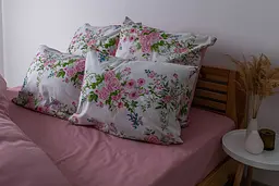 Комплект постільної білизни ТЕП Soft dreams Floral Dream двоспальний білий з рожевим (2-03858_25839) - мініатюра 3