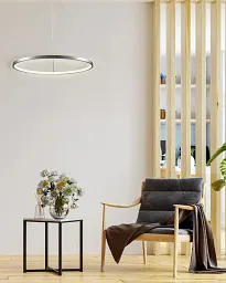 Підвісний світильник, люстра Goldlux 330000 Lea 1 Led 1x20W 4000K 2600Lm IP20 Срібло - мініатюра 2