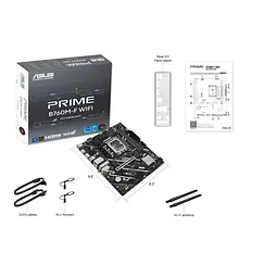 ASUS Материнська плата PRIME B760M-F WIFI s1700 B760 2xDDR5 M.2 HDMI DP Wi-Fi BT mATX - мініатюра 9